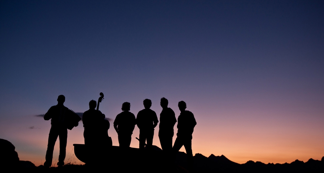 Jodelquartett Rosenberg mit den Schollberg Buaba auf der Sulzfluh.